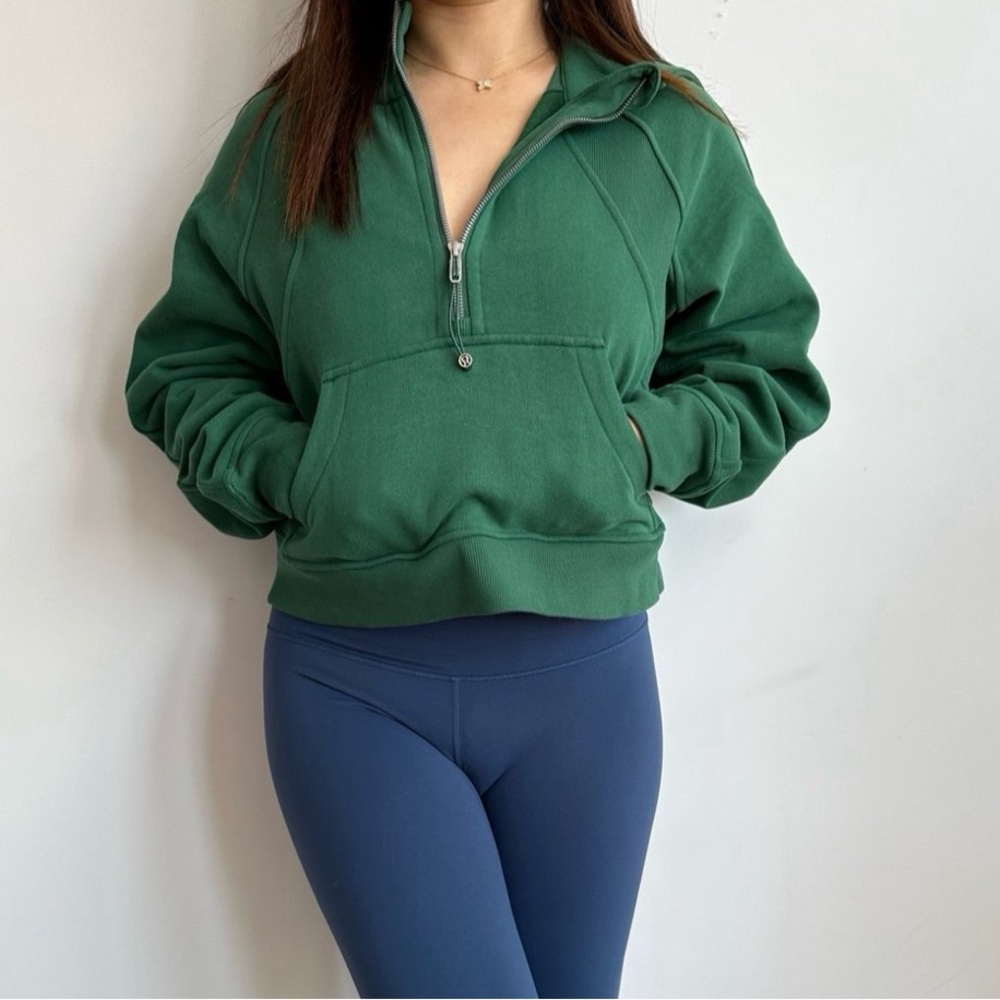 NEW Lululemon Scuba Oversized Half-Zip Hoodie-Sz XS/S Color Everglade Green NWT